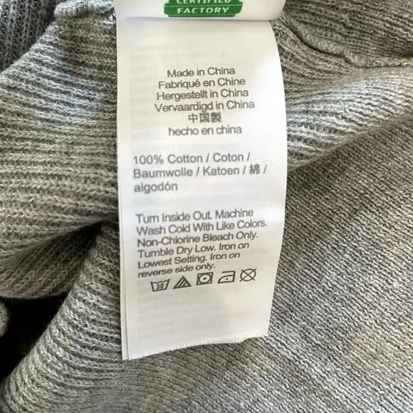 J.Crew Collection Embellished Cardigan Sweater Cotton Holiday CD379 Grey 12 13 - Picture 14 of 14